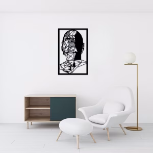 art mural d'une femme à visage ombré