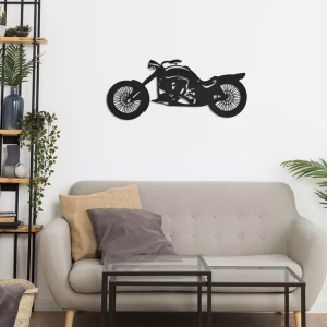 Motorcycle art mural -bois-