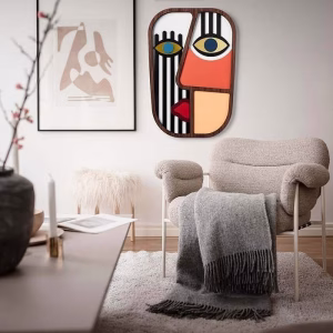 masque en bois  'Picasso' #1