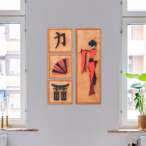 Geisha Wood Wall Art