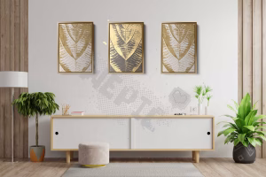 set 3 tableaux Gold -encadrement américain-