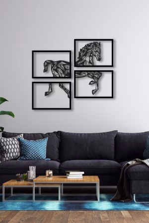 Ensemble de 4 tableaux  -Cheval-
