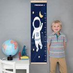 Tableau -Astronaut- de Croissance Enfants Personnalisé