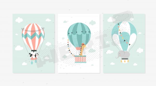 Ensemble de 3 Tableaux Déco -Flying Animals- – Image 2