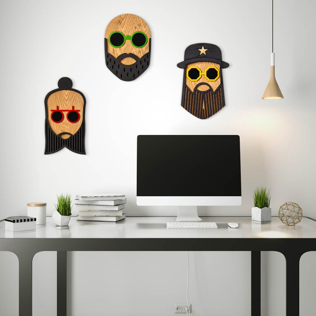 3 masques Hipster