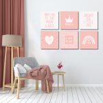 Ensemble De  6 Tableaux Déco - PRINCESS-