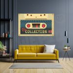 Tableau Cassette Vintage – Déco Murale 80s |