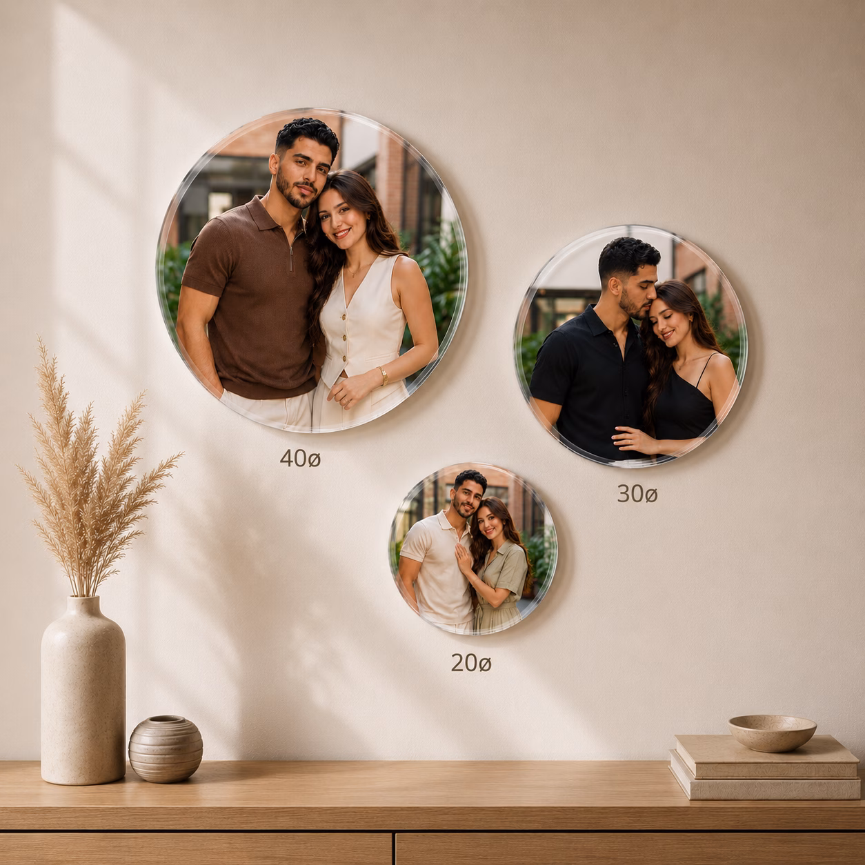 3 Tableaux Cercle -Impression UV sur BOIS- – Image 2