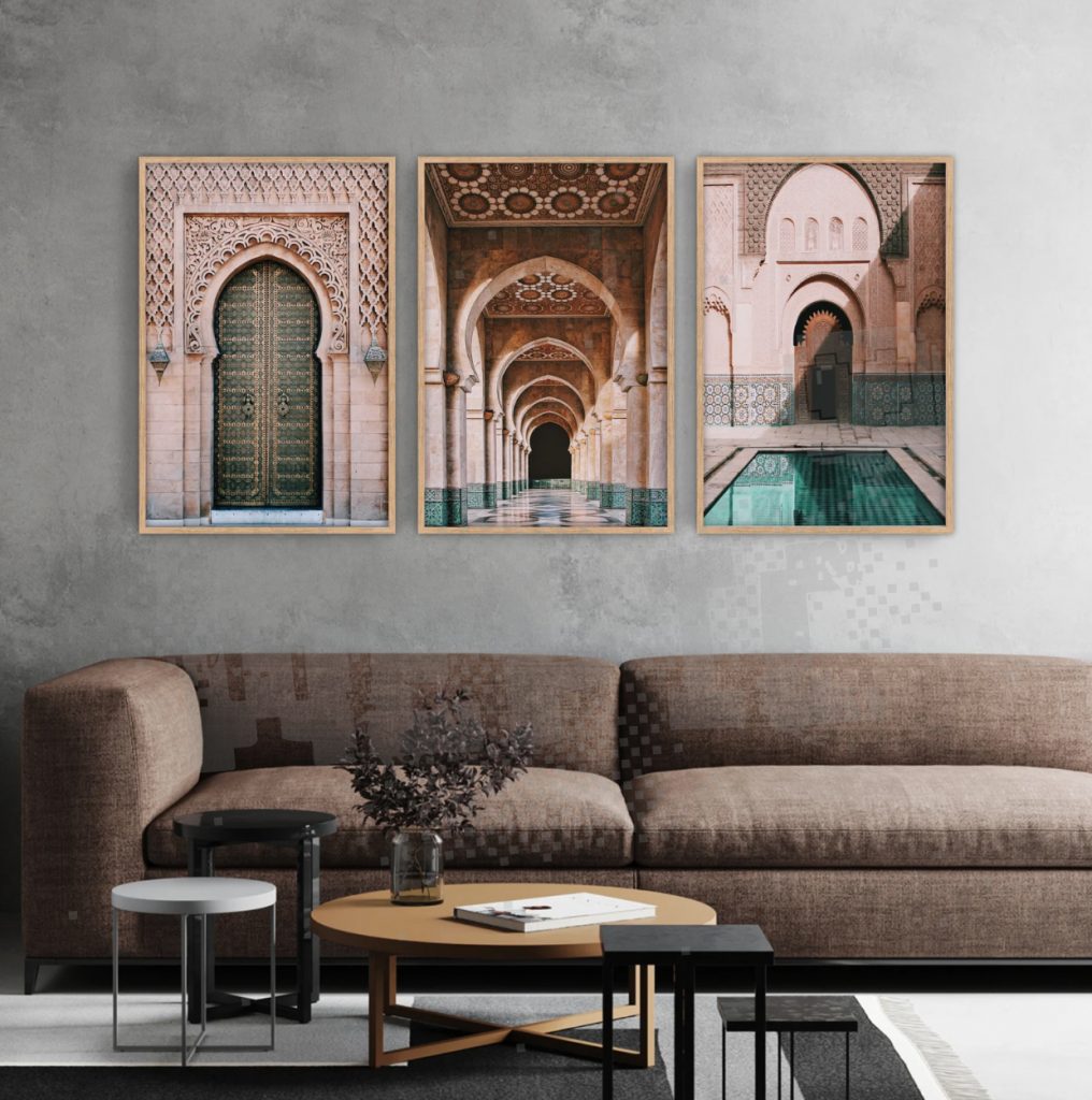3 Tableaux Orientals de Portes Marocaines
