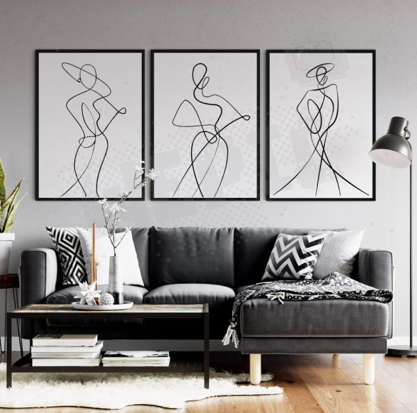 Tableaux de style minimaliste -Line art-
