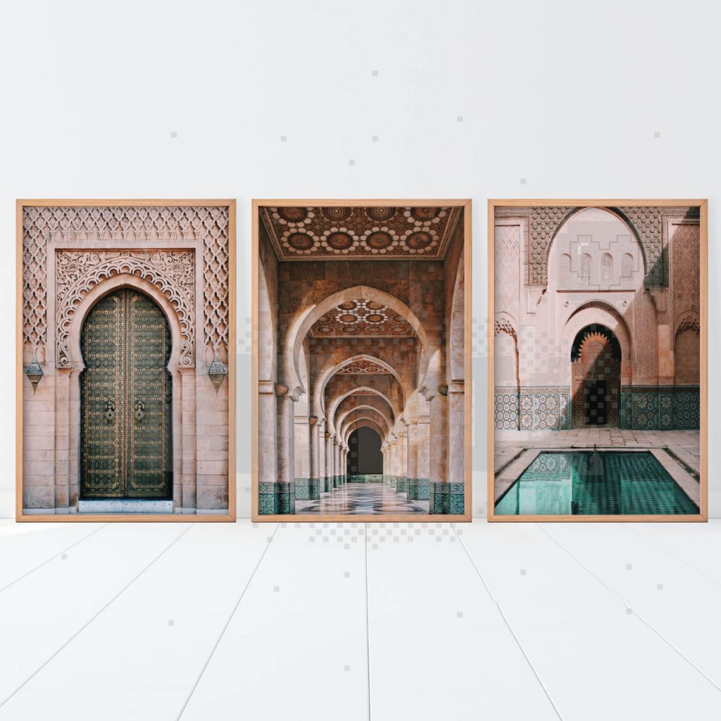 3 Tableaux Orientals de Portes Marocaines