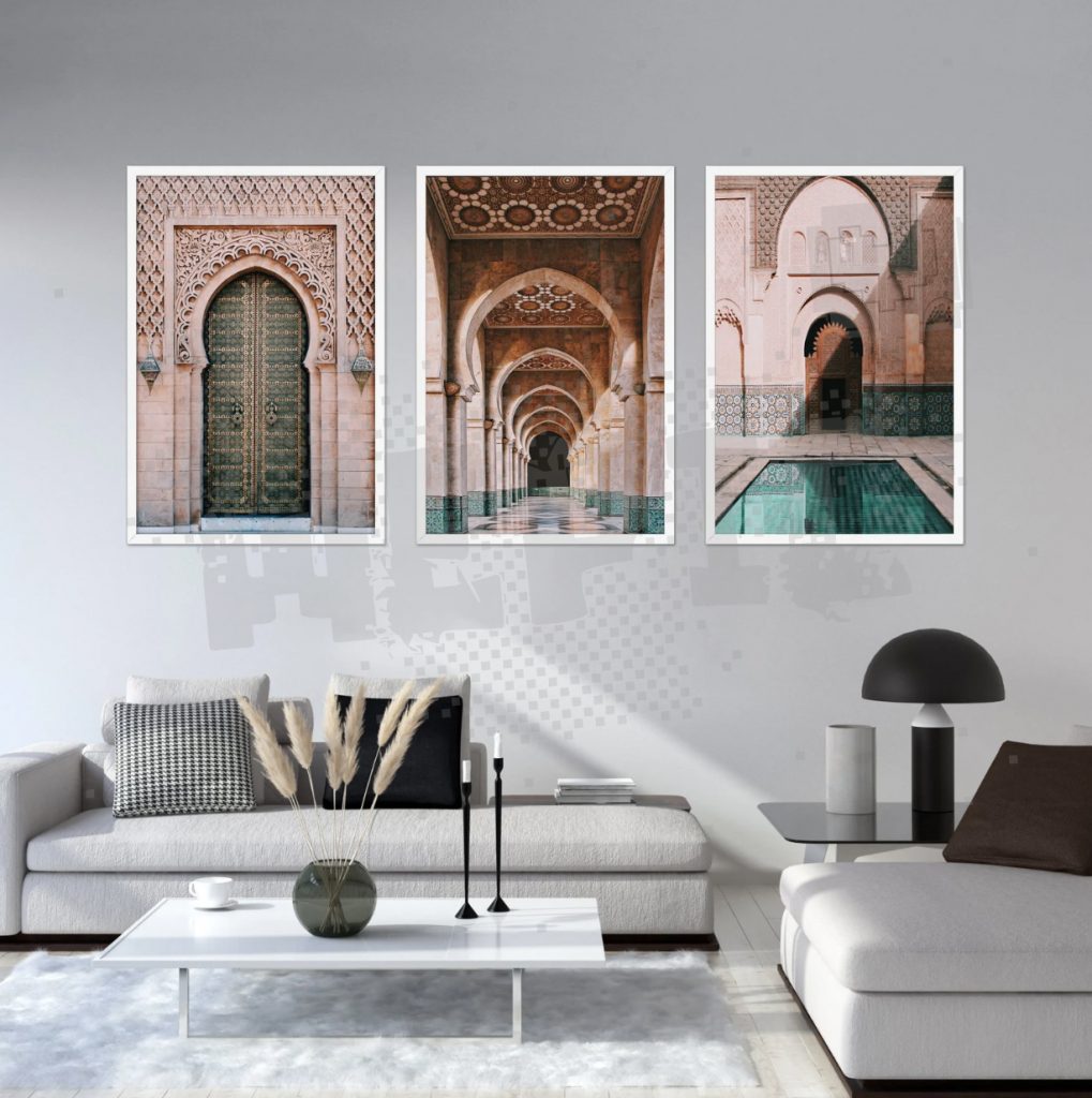 3 Tableaux Orientals de Portes Marocaines