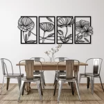 4 Flowers Decoration murale