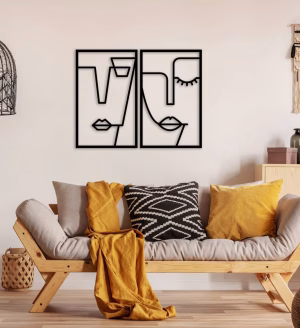 Cubic Face Linear Art