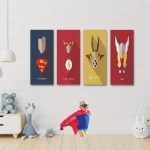 Ensemble De Super Héros - Impression sur toile (min 2)