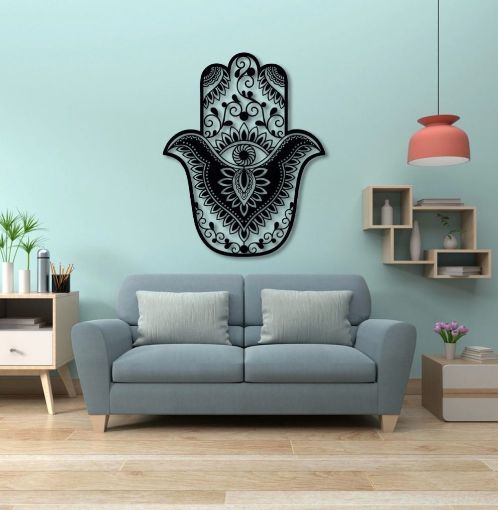 Hamsa -khmisa- Decoration mural -Bois-