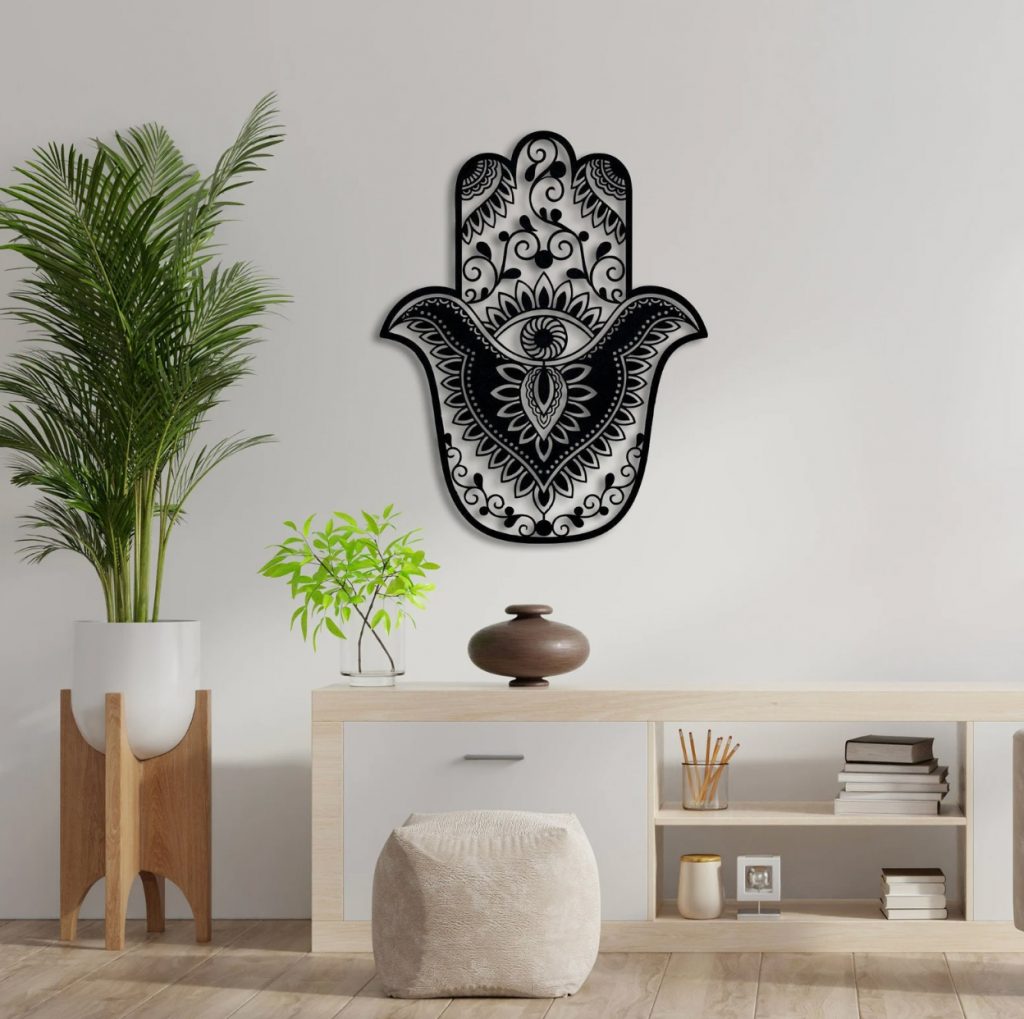 Hamsa -khmisa- Decoration mural -Bois-