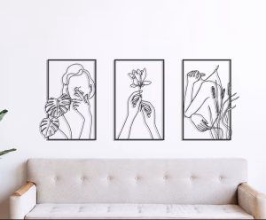 tableaux Decoratif abstract linear art