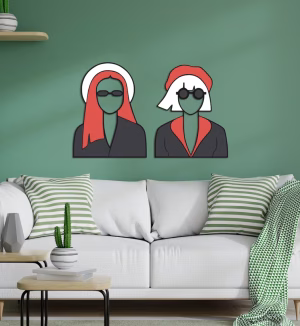Femmes Abstraites en Bois – Art Moderne pour Décoration