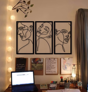 set de 3 Femmes linear art