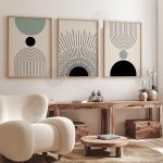 Tableaux Abstraits Style Aztec et Formes Géométriques