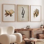 3 Tableaux islamiques Iqraa, Duaa, Quran