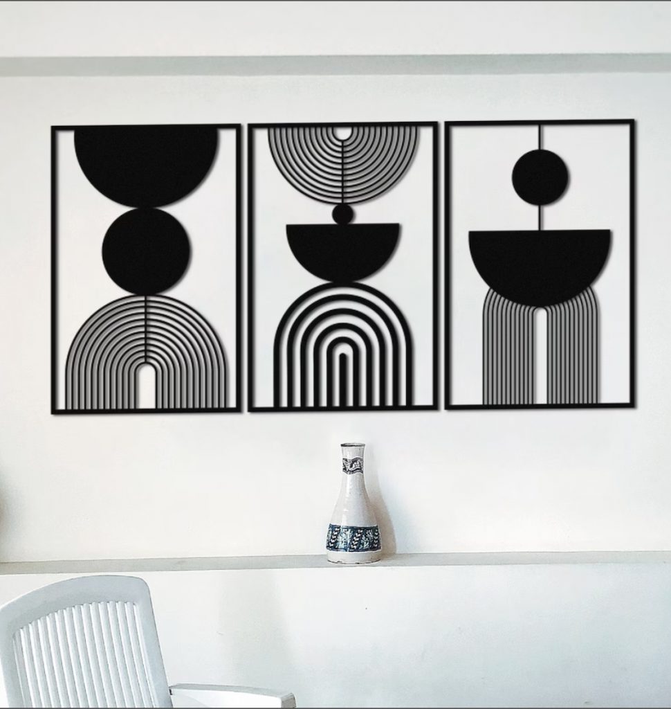Piece Neutral-Geometric en bois