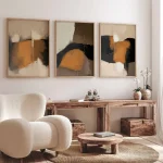 Ensemble de tableaux décoratifs abstraits texturés