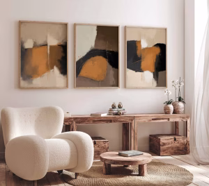 tableaux décoratifs abstraits texturés