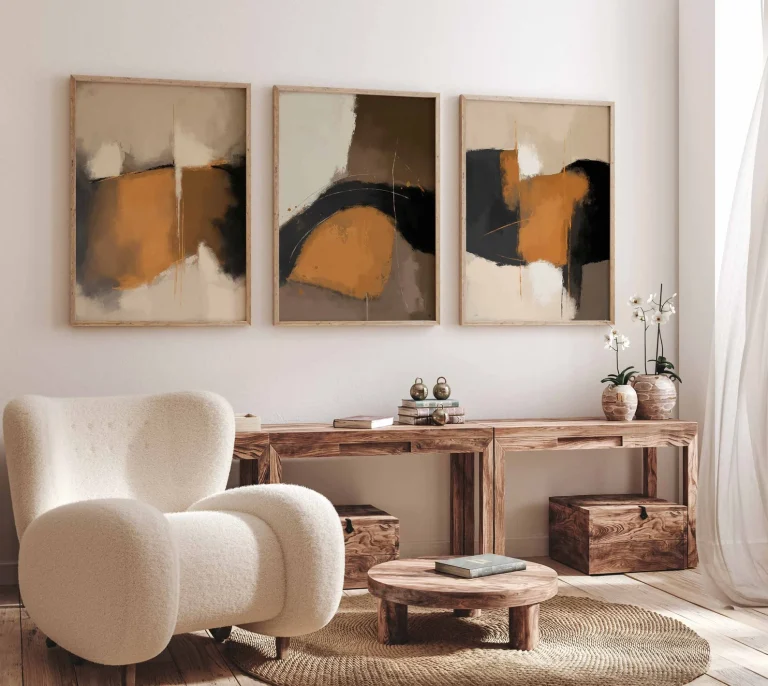 tableaux décoratifs abstraits texturés