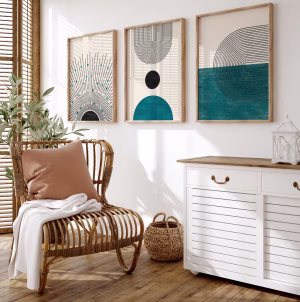 tableaux décoratifs en bleu