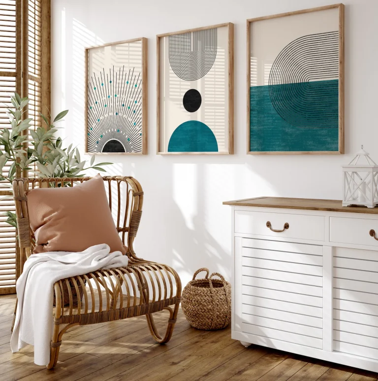 tableaux décoratifs en bleu