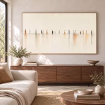 Tableau panoramique silhouettes et reflets – Horizon