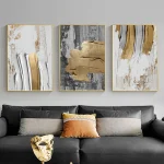 Tableaux Décoratifs Shades of Silver and Gold