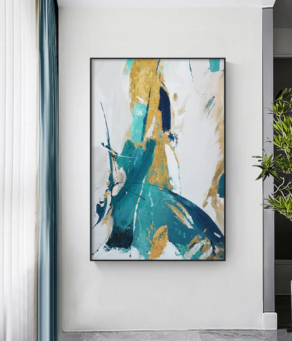 Abstract Greenish Art- Encadrement américain