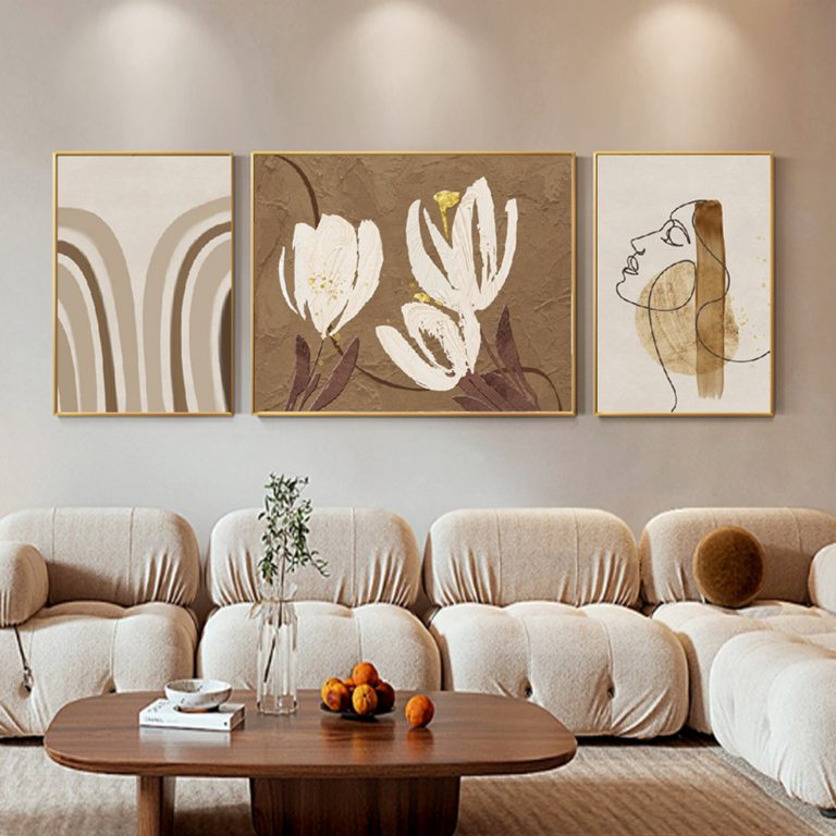 tableaux marron pour salon