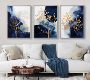 Tableau Abstrait Bleu
