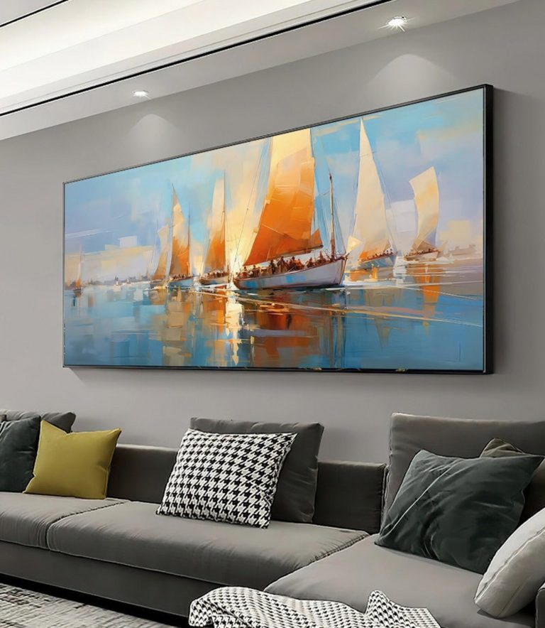 tableau luxe de bateau en voile