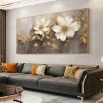 Tableau Golden Radiance of White Lilies