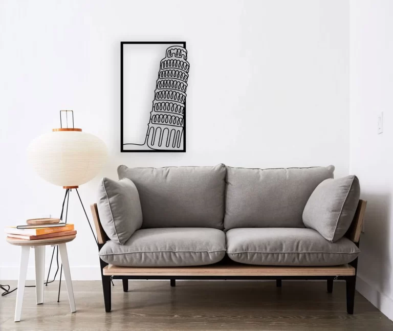 Un art mural noir à vendre de la tour penchée de Pisa