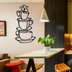 café decoration mural en bois