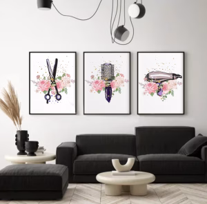tableaux pour salon de coiffure