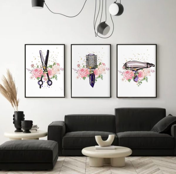 tableaux pour salon de coiffure