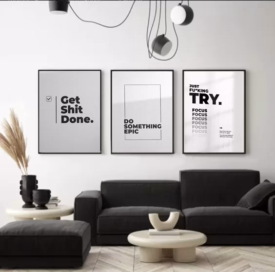 tableaux de motivation, focus, get shit done