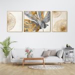 Tableaux Fleurs d'Or – Art Abstrait Luxe pour