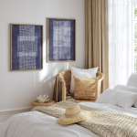 2 Tableaux Toiles Abstraites bleu