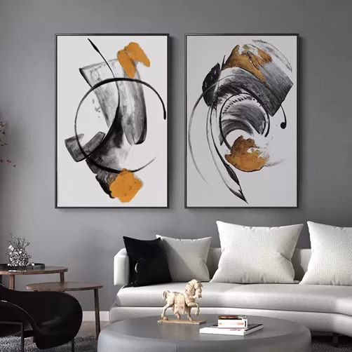 Tableaux decoratifs abstrait minimaliste