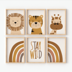 tableaux animaux colorés -Enfants-