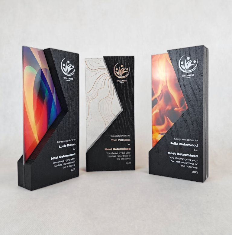 Trophée en Bois et Plexiglas Personnalisé