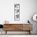 Tableau en Bois Minimaliste des Trois Visages